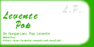 levente pop business card